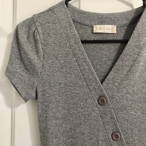 Altar'd State Ribbed Button Sweater Dress - Picture 2 of 7